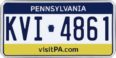 PA license plate KVI4861