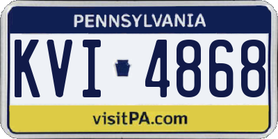 PA license plate KVI4868