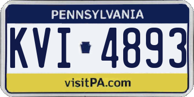 PA license plate KVI4893