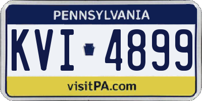 PA license plate KVI4899