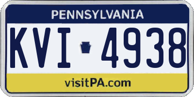 PA license plate KVI4938