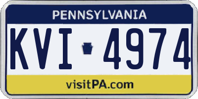 PA license plate KVI4974