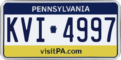 PA license plate KVI4997