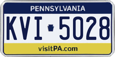 PA license plate KVI5028