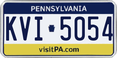 PA license plate KVI5054