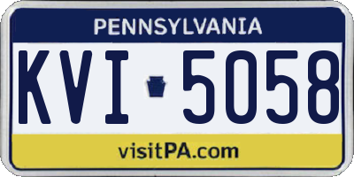 PA license plate KVI5058