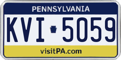PA license plate KVI5059