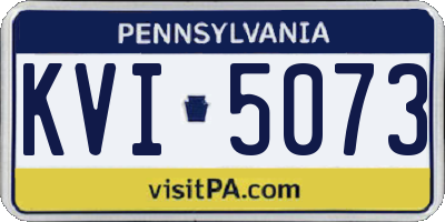 PA license plate KVI5073