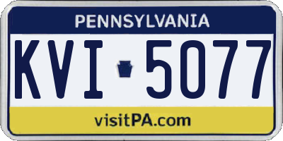 PA license plate KVI5077