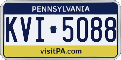 PA license plate KVI5088