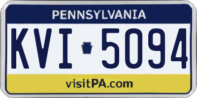 PA license plate KVI5094