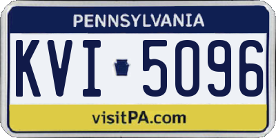 PA license plate KVI5096