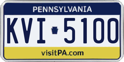 PA license plate KVI5100