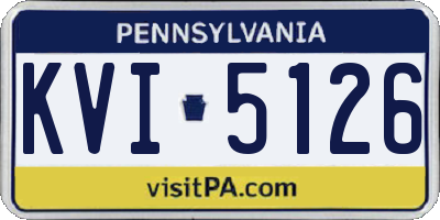 PA license plate KVI5126
