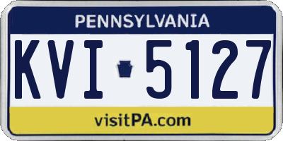 PA license plate KVI5127
