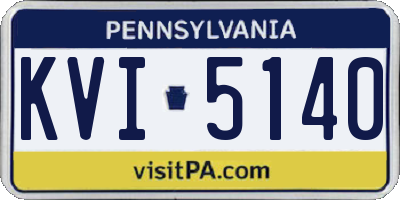 PA license plate KVI5140