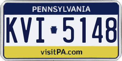PA license plate KVI5148