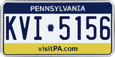 PA license plate KVI5156