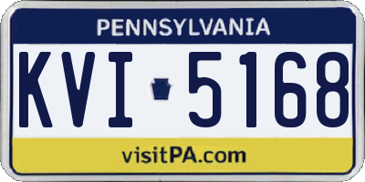 PA license plate KVI5168