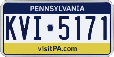 PA license plate KVI5171