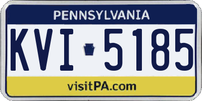 PA license plate KVI5185