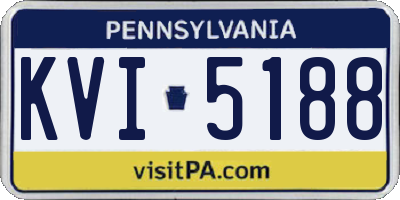 PA license plate KVI5188