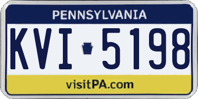 PA license plate KVI5198
