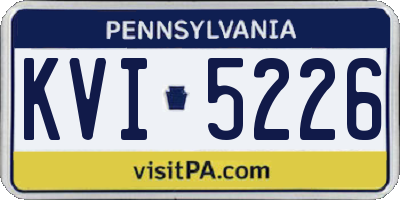 PA license plate KVI5226