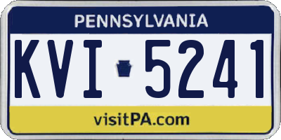 PA license plate KVI5241