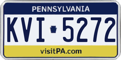 PA license plate KVI5272