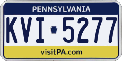 PA license plate KVI5277