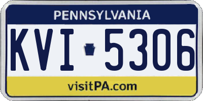 PA license plate KVI5306