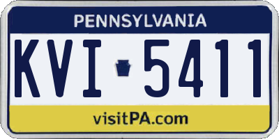 PA license plate KVI5411