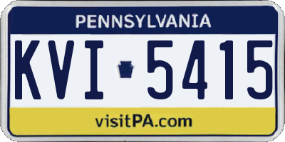 PA license plate KVI5415