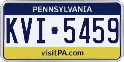 PA license plate KVI5459