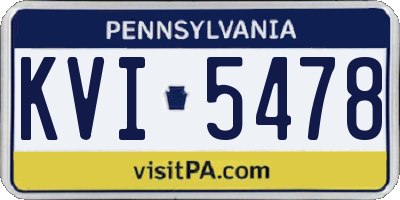 PA license plate KVI5478