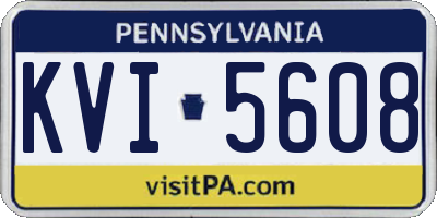 PA license plate KVI5608