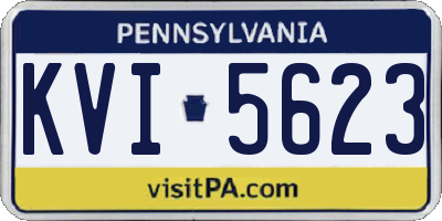 PA license plate KVI5623