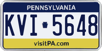 PA license plate KVI5648