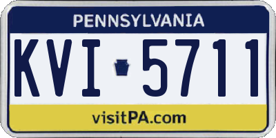 PA license plate KVI5711