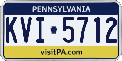 PA license plate KVI5712