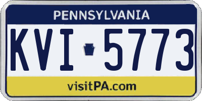 PA license plate KVI5773