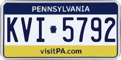 PA license plate KVI5792
