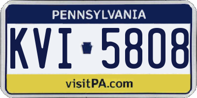 PA license plate KVI5808