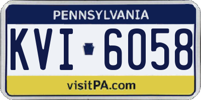 PA license plate KVI6058