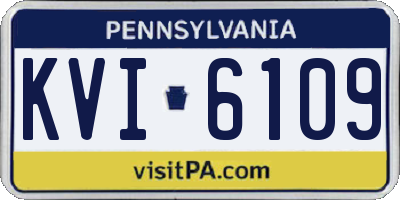 PA license plate KVI6109
