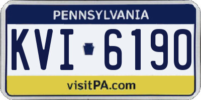 PA license plate KVI6190