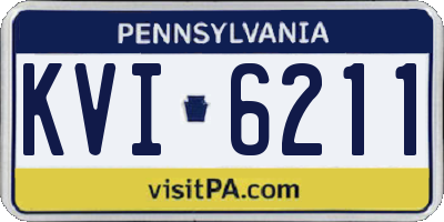 PA license plate KVI6211