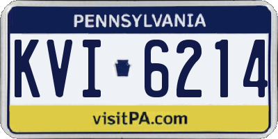 PA license plate KVI6214