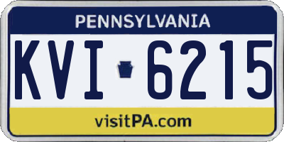 PA license plate KVI6215
